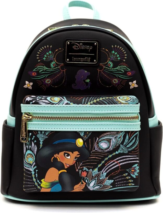 Loungefly Backpack Disney Aladdin Jasmine Peacock Backpack Sisters