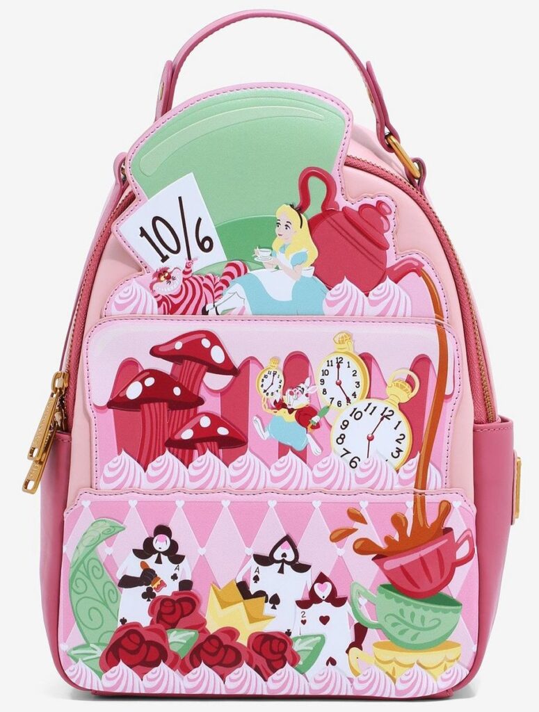 Loungefly Backpack Disney Alice in Wonderland Tea Party Backpack Sisters